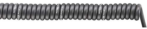 Lappkabel - Spirale h07bq-f schwarz 4 x 1,5 mm² Länge schwarz Spirale (min.): 1000/3000 mm