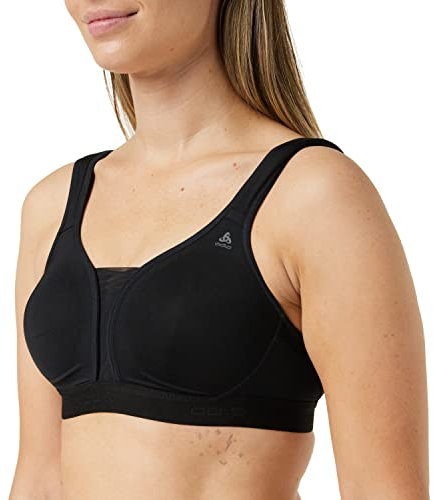 Odlo Damen Padded High Support_13071a Gepolsterter Sport BH, Schwarz, 90 EU