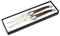 Forge de Laguiole - Set Zwei Steakmesser - Griff fossile Mooreiche - Edle Tafel-Messer - Stahl matt