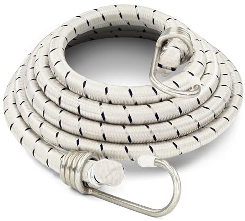 6 Pack 72-Inch Long Bungee Cords, Heavy Duty Bungee Straps With Durable Metal Hooks for Bikes, Camping, Outdoors, Great for Tie Downs, and Secure Your Cargo, Weatherproof, Abrasion Resistant - Ram Pro