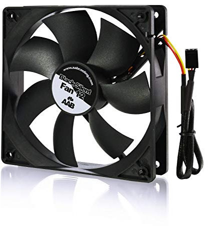 AABCOOLING Black Silent Fan 12 - Leise und Efizient 120mm Gehäuselüfter mit 4 Anti-Vibration-Pads - CPU Lüfter, Cooling Fan, Ventilator, Lüfter PC, 20,9 dB(A), 115,5 m3/h