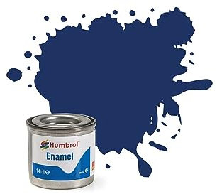 Humbrol Model Paint - AA0165 No 15 Midnight Blue - Gloss - Tinlet No 1 (14ml), Enamel Paints for Models, Plastic, Metal, Wood, Glass, Ceramics and More, Enamel Touch Up Paint - Hobby Paint for Craft