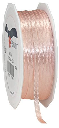 Präsent C.E. Pattberg Satin apricot, 50 m Satinband zum Einpacken von Geschenken, 3 mm Breite, Geschenkband zum Dekorieren & Basteln, Dekoband, Anlass