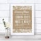 Burlap & Lace Effect Flip Flops Sandals for Tired Feet Wedding Sign Print