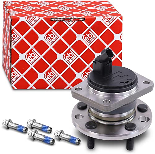 febi bilstein 19983 Radlagersatz mit Radnabe, ABS-Sensor und Befestigungsschrauben, 1 Stück