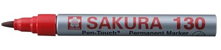 SAKURA 130 Pen-Touch ROT (#19), Universal-Permanentmarker, 1 Stück