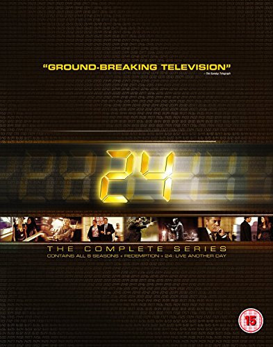 24 Complete TV Series DVD Collection [53 Discs] Box Set: Season 1, 2, 3, 4, 5, 6, 7, 8, 9 : Live Another Day + Redemption + Extras: Cast & Crew Commentaries + Deleted and Extended Scenes + Alternate Ending + Many Featurettes + Music of 24 and many more...