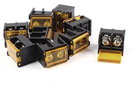 sourcing map 10 Pcs HB9500-2P 2P 9.5mm Pitch Screw Terminal Barrier Blocks 300V 30A