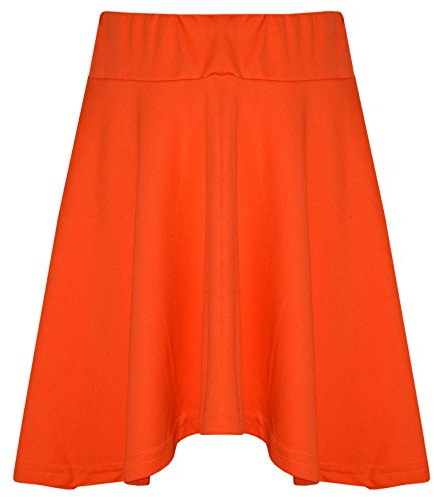 A2Z 4 Kids Girls Plain Skater Skirt for School Trendy Soft Feel Comfortable Summer Fashion Outfit Clothing Age 2-13 Years