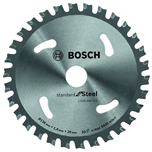 Bosch Professional Kreissägeblatt 'Standard for Steel' (für Stahl, Eisenhaltige Metalle, Ø 136 x 20 x 1.6 mm; 30 Zähne, Zubehör Kreissägen)