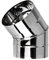 Coude de cheminée en acier inoxydable à 45° pour tubages, coude en métal pour tuyau de poêle à chaleur, argent, KJ29/150