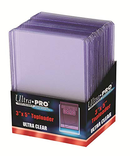 25 Ultra Pro Tall Cards Widevision Toploader - Ultra Clear - Top Loader - 3 x 5