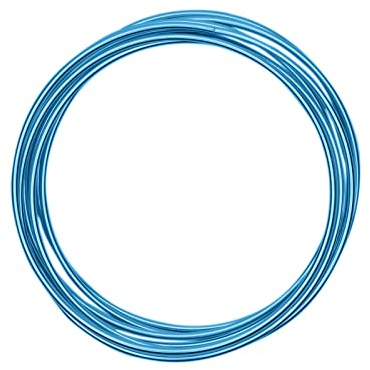Vaessen Creative Fil Aluminium 3 m x 3 mm - Fil Métallique Turquoise (Bleu) - Fil de Fer Souple pour Loisirs Créatifs, Perlage et Fabrication de Bijoux