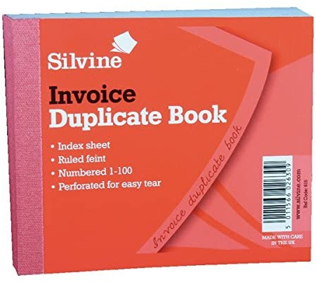 Silvine 616 - Duplicate Invoice Book 102x127mm Pk12