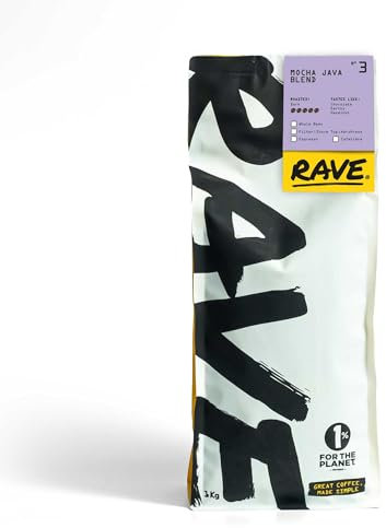 Rave Coffee - Mocha Java Blend Nº 3, Filter Grind Freshly Roasted and Ground Coffee 1Kg