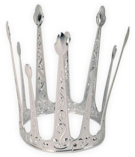 KarnevalsTeufel.de Krone, elegant, Filigrane Metallkrone, EIS Königin Elfenkrone Eisprinzessin Krönchen, Prinzessinnenkrone, Märchen (Modell Q)