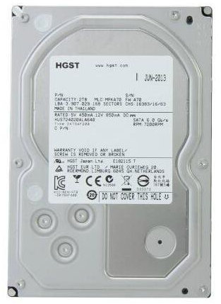 HGST 0F14690 Ultrastar 7K4000 HUS724020ALA640 2 TB 3.5 Internal Hard Drive - SATA - 7200 rpm - 64 MB Buffer Bare Drive
