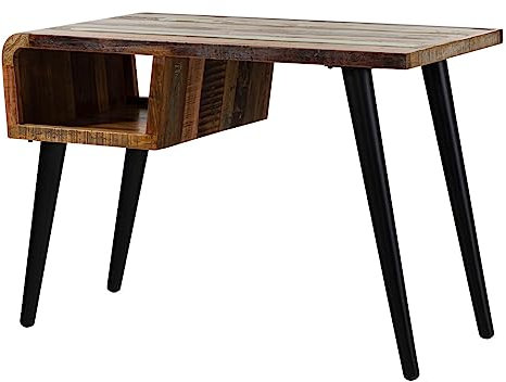 MASSIVMOEBEL24.DE Console - Bois Massif recyclé Multicolore laqué - Inspiration Vintage - Sixties #104