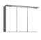 Held Möbel 012.1.0042 3D Spiegelschrank 90, Holzwerkstoff, graphitgrau, 20 x 90 x 66 cm