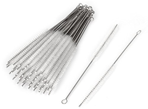 sourcingmap 10mm Dia Nylon Twisted Handle Test Tube Pipe Cleaning Brushes 50pcs