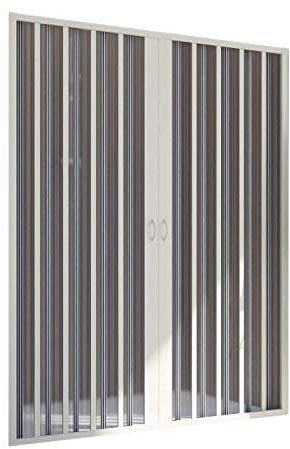 Paroi douche 150 CM H185 en Plastique pvc modèle Aura avec l’ouverture centrale