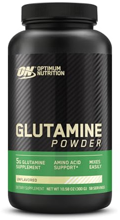 Optimum Nutrition L-Glutamine Muscle Recovery Powder, 300g, Unflavored, 58 Servings