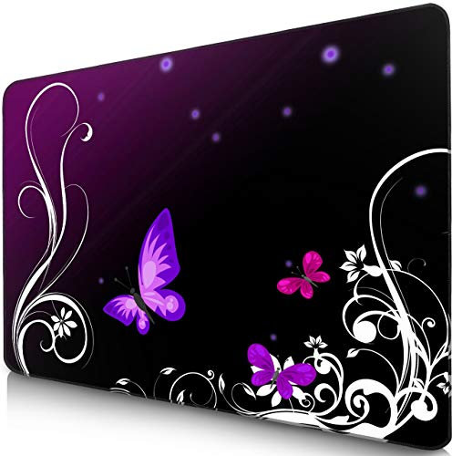 Sidorenko Gaming Mauspad I Mousepad 280 x 200 mm I Fransenfreie Ränder I spezielle Oberfläche verbessert Geschwindigkeit und Präzision I rutschfest I violett
