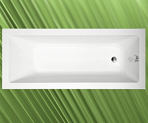 Badewanne NOEMI 160x70cm mit Wannenfüßen, Acryl in weiß