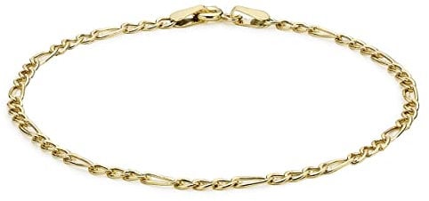 CARISSIMA Damen-Armband 9ct Yellow Hollow Figaro Bracelet 18cm/7 375 Gelbgold-1.25.0101