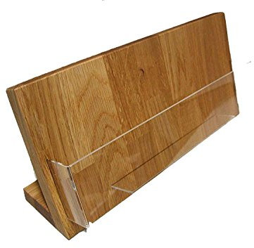 LINLAY Intarsien & Gravuren DinLang Flyerhalter QUER Holz Prospektständer Flyerständer