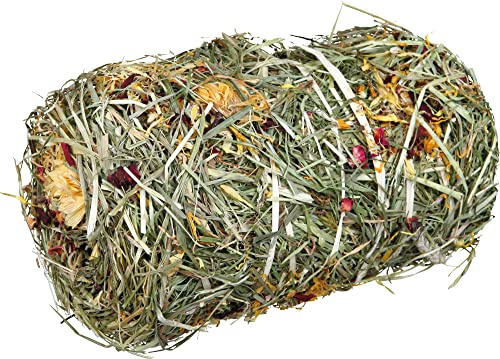 Trixie Block Of Hay With Mixture Of Flowers 10x18cm 200g