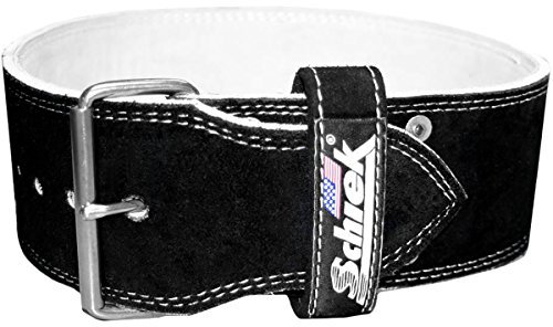 Schiek Sports Modell 6011 Wettkampfgürtel mit einer Zinke, Größe XXL, Schwarz