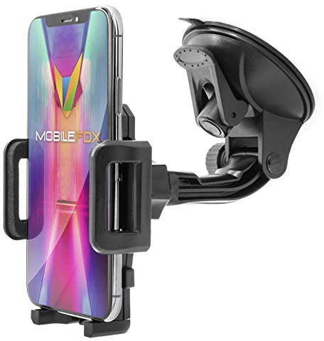 Mobilefox 360° KFZ Halter Auto Handy Smartphone Halterung kompatibel mit Apple iPhone 17 16 15 14 13 12 11 Pro XS Max XR X 8 7 6 S Plus 5 SE Mini