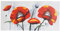 Ölgemälde Roter Mohn, 100% handgemaltes Wandbild Gemälde XL, 140x70cm