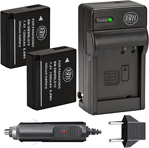 BM 2 DMW-BLG10 Batteries and Charger for Panasonic Lumix DC-G100, DC-ZS80, DC-ZS99, DC-GX9, DC-LX100 II, DC-ZS200, DC-ZS70, DMC-GX80, DMC-GX85, DMC-ZS60, DMC-ZS100, DMC-GF6, DMC-GX7, DMC-LX100 Cameras