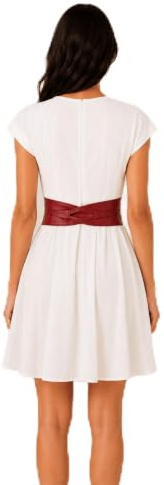 FASHIONGEN - Echtem Rindsleder Vollnarbenleder Obi Gürtel für Damen, Bindgürtel, CASSIANE