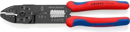 Knipex Alicate para crimpar terminales negro, lacado, con fundas multicomponentes 240 mm (cartulina autoservicio/blíster) 97 22 240 SB