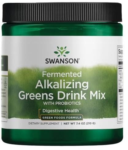 Swanson Fermented Alkalizing Greens Drink Mix 7.4 Ounce (210 g) Pwdr