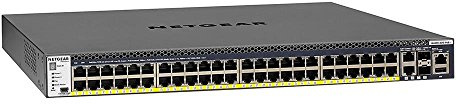 Netgear M4300-52G-PoE+ 48x1G PoE+ 2x10GBASE-T 2xSFP+ Stackable Switch 550W PSU (GSM4352PA-100NES)