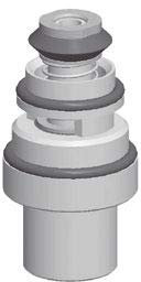 Paffoni ZDEV003CR Ersatzteil - Umsteller komplett für Wannenmischer Art. 022-023