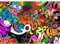 Runa Art Fototapete Graffiti Streetart 352 x 250 cm Vlies Tapeten XXL Moderne Wandtapete Wohnzimmer Schlafzimmer Bunt 9068011a