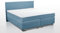 Charlottes Möbelkaufhaus Boxspringbett ROM II 140x200 Blau Hellblau mit Matratze und Topper nach Wahl Härtegrad H2 H3 H4 (140 x 200 cm, Hellblau Stoff)
