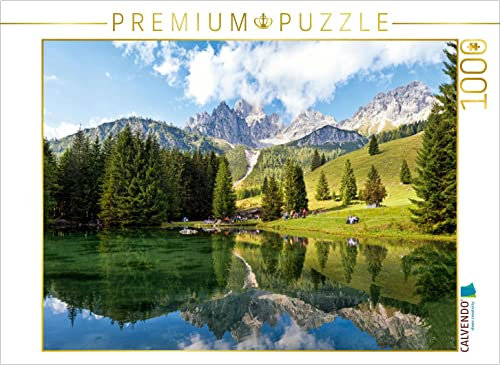 CALVENDO Puzzle Spiegelung der Bischofsmütze im Almsee bei Filzmoos 1000 Teile Lege-Größe 64 x 48 cm Foto-Puzzle Bild von Markus Schieder
