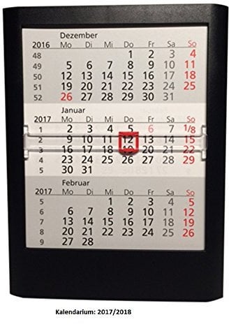 Walz 3-Monats-Tischkalender, für 2022/2023, 12.5x16x1.4cm, schwarz, 5033
