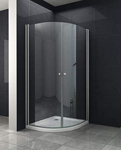 Viertelkreis Duschkabine Dusche AKA 90 x 90 x 190cm / 6 mm/ohne Duschtasse
