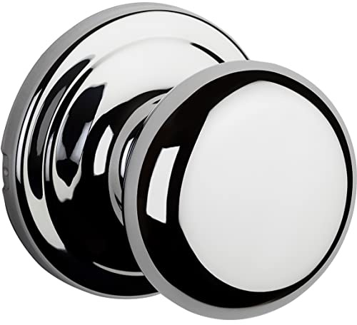 Kwikset Hancock Interior Passage Door Knob, Handle For Closet and Hallway Doors, Non-Locking Doorknob, Polished Chrome