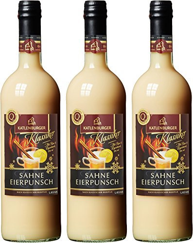 Katlenburger Sahne - Eierpunsch Süß Fruchtweinpunsch 750ml 3er Pack