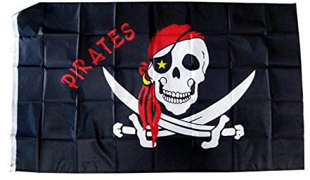 Piraten Fahne / Piraten Flagge / Größe: 90x150cm