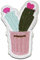 Catch the Patch Pflanze Topf Kaktus - (Größe: 6,5 x 4,4 cm) Aufnäher, Bügelbilder, Aufbügler, Applikationen, Patches, Sticker zum Aufbügeln oder Aufnähen – für Kleidung, Taschen, Jacken