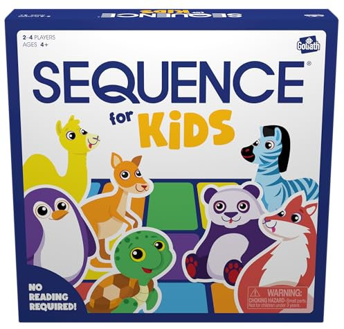 Sequence für Kinder – Das Strategiespiel No Reading Required von Jax, Mehrfarbig, 27,9 cm (2–4 Spieler)